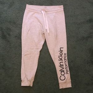 Cute! Comfy! Light grey Calvin Klein joggers!